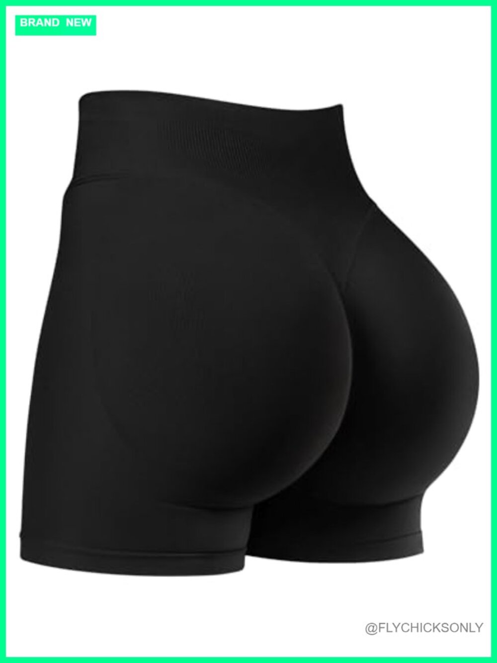 High-Waisted Butt-Lifting Scrunch Gym Shorts Seamless Spandex Biker Workout Yoga